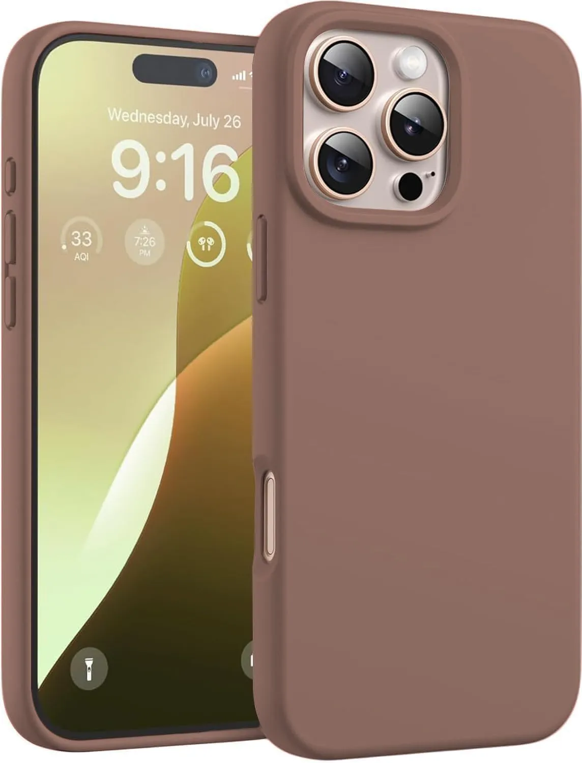 DIZORO Compatible for iPhone 16 Pro Max Case, Slim Liquid Silicone 3 Layers